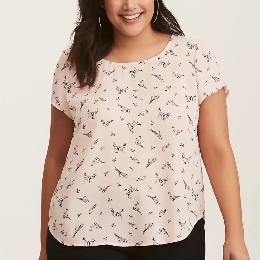 Torrid Pink Short Sleeve Relaxed Blouse